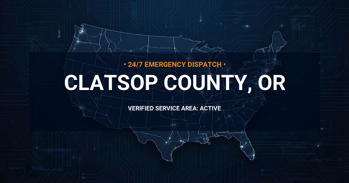 Emergency Plumbing Dispatch Map for Clatsop County Plumbing Logistics