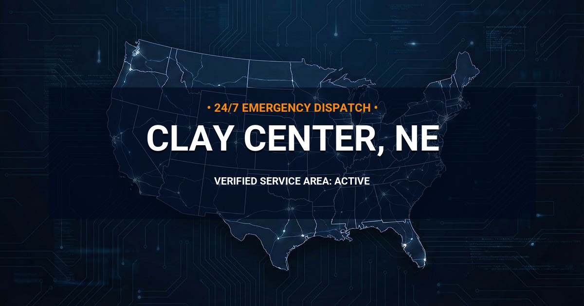 Emergency Plumbing Dispatch Map for Plumbing Services: Clay Center, NE