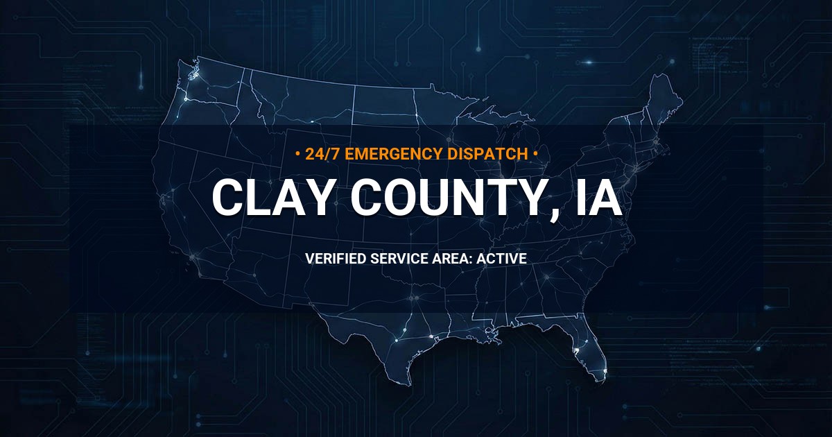 Emergency Plumbing Dispatch Map for Clay County Plumbing Logistics