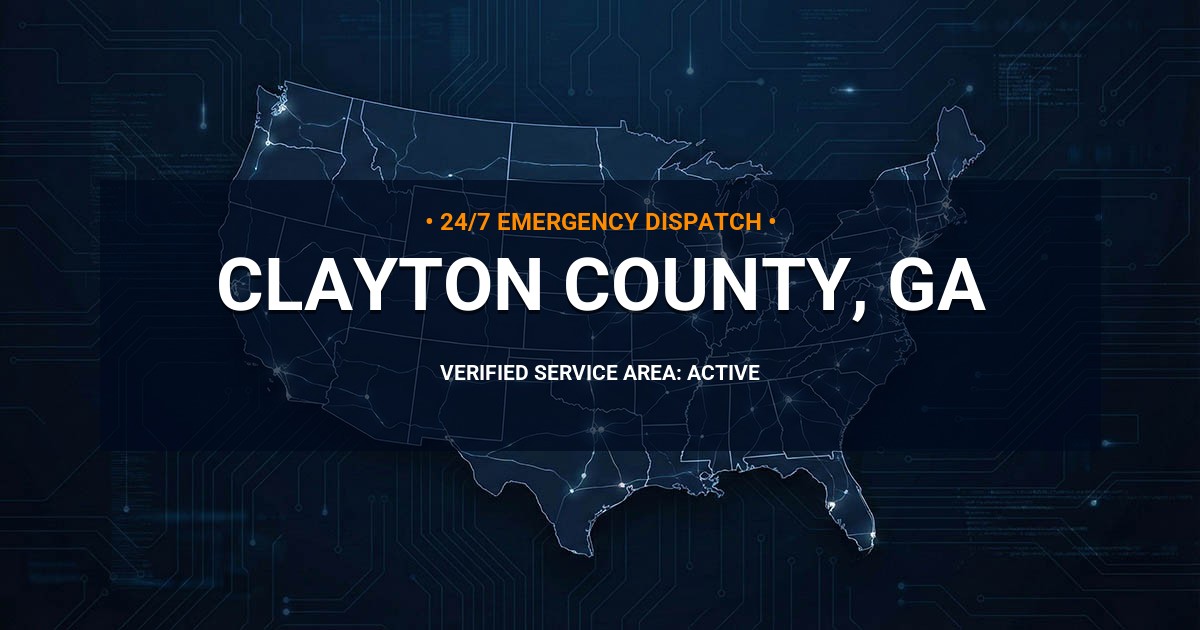Emergency Plumbing Dispatch Map for Clayton County Plumbing Logistics