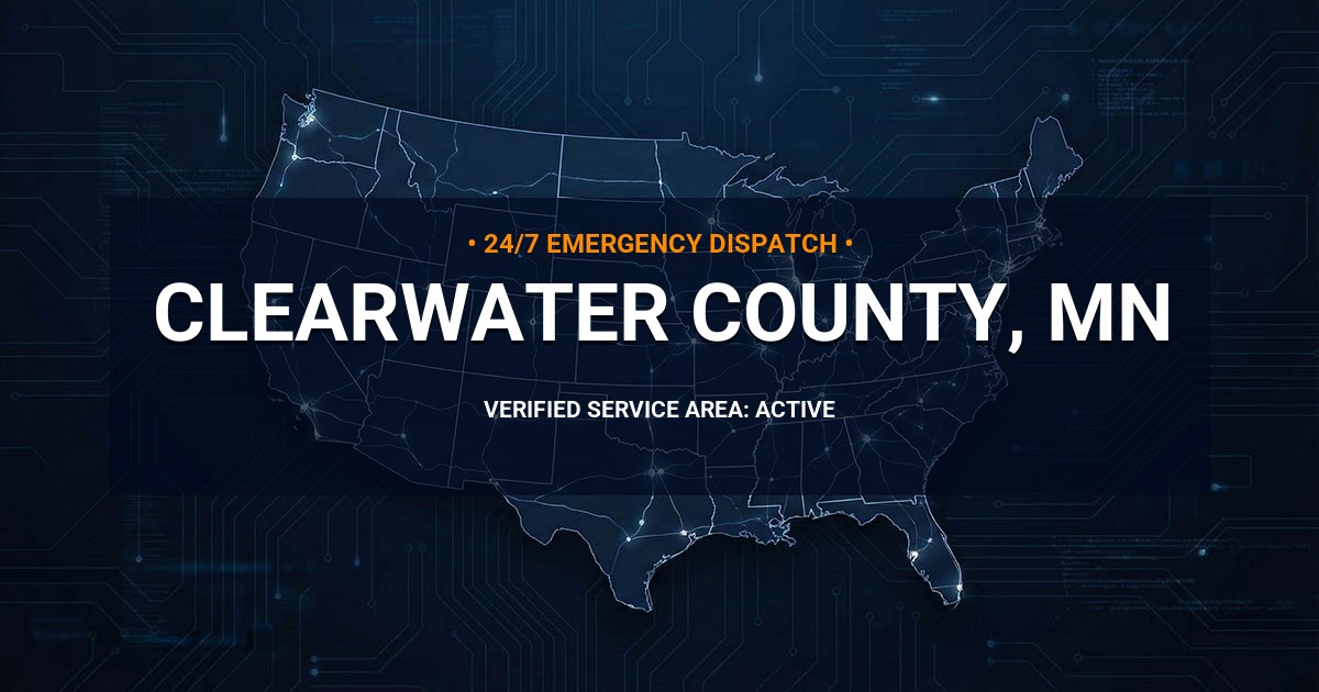 Emergency Plumbing Dispatch Map for Clearwater County Plumbing Logistics