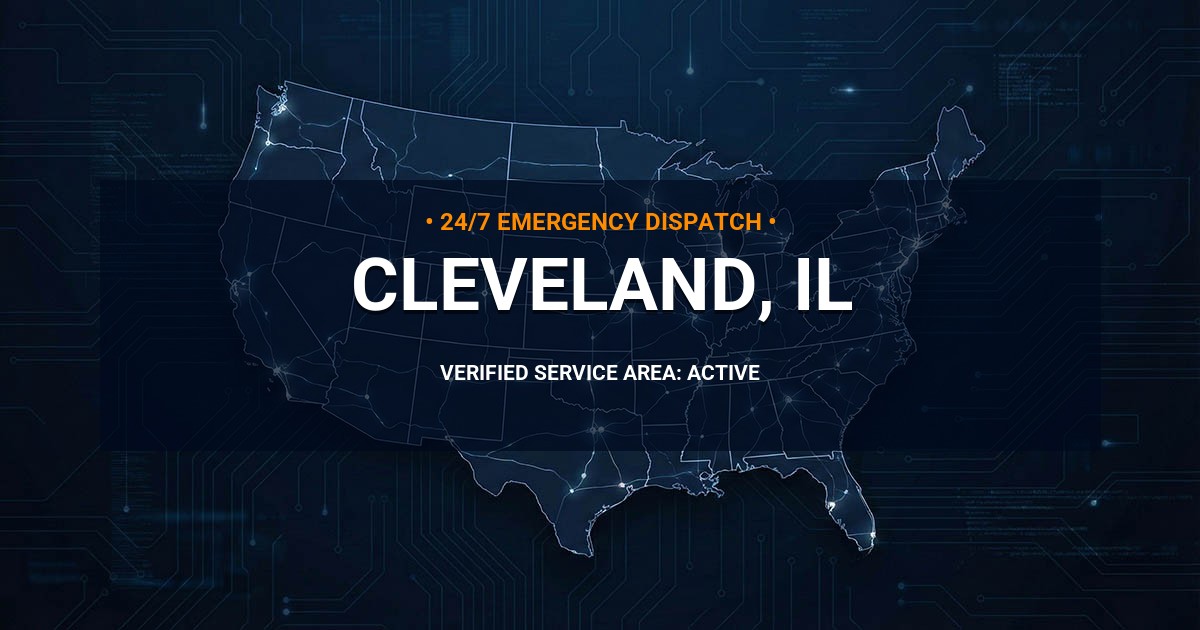 Emergency Plumbing Dispatch Map for Plumbing Services: Cleveland, IL