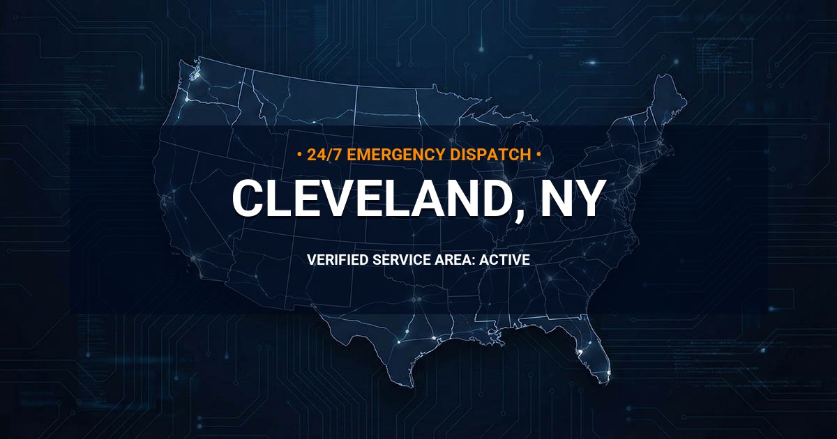Emergency Plumbing Dispatch Map for Plumbing Services: Cleveland, NY