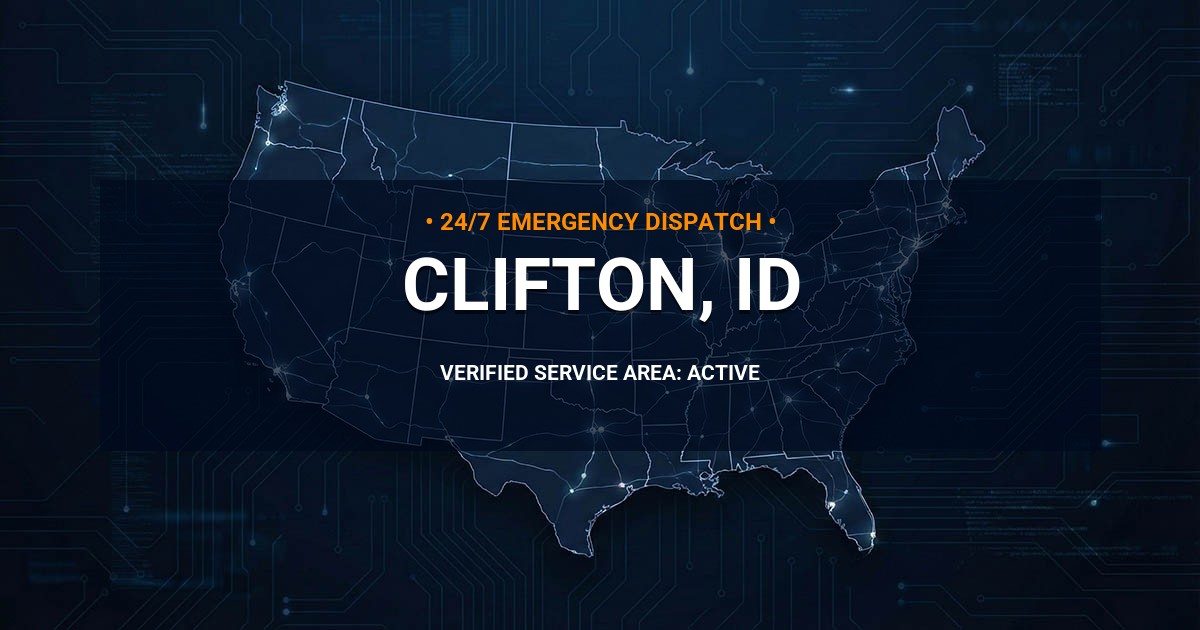 Emergency Plumbing Dispatch Map for Plumbing Services: Clifton, ID