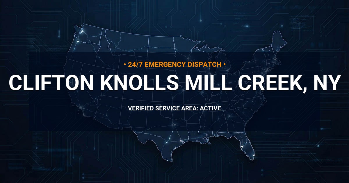 Emergency Plumbing Dispatch Map for Plumbing Services: Clifton Knolls-Mill Creek, NY
