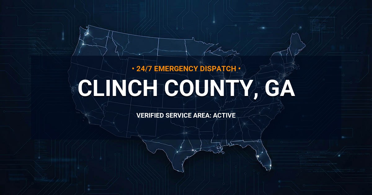 Emergency Plumbing Dispatch Map for Clinch County Plumbing Logistics