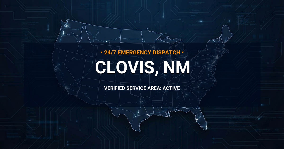 Emergency Plumbing Dispatch Map for Plumbing Services: Clovis, NM