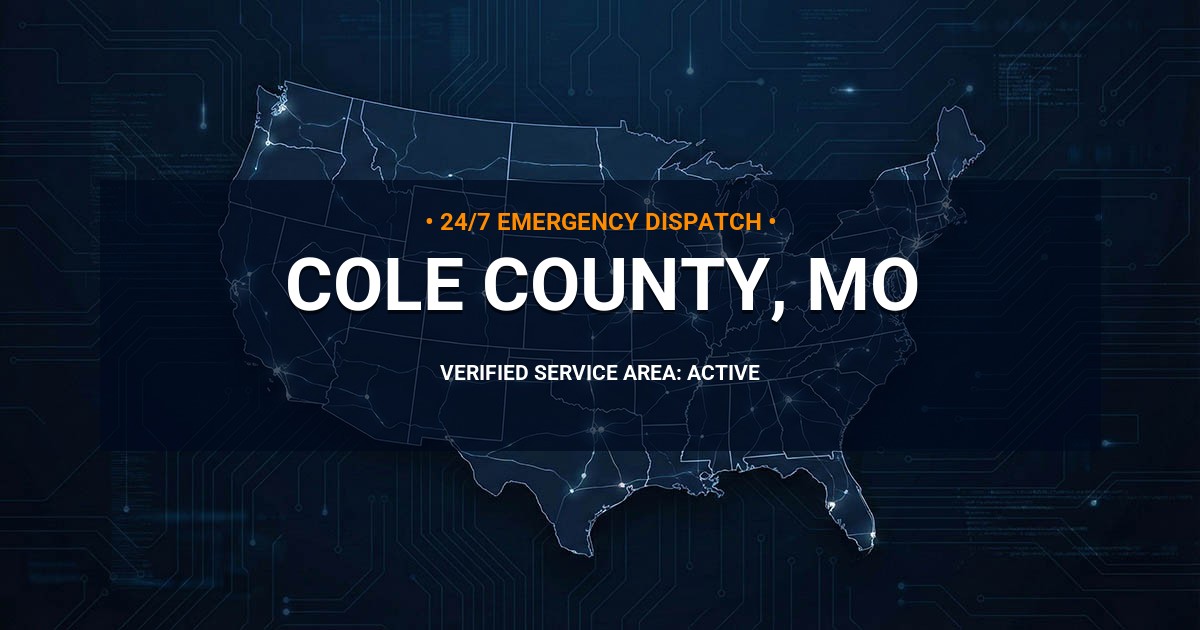 Emergency Plumbing Dispatch Map for Cole County Plumbing Logistics