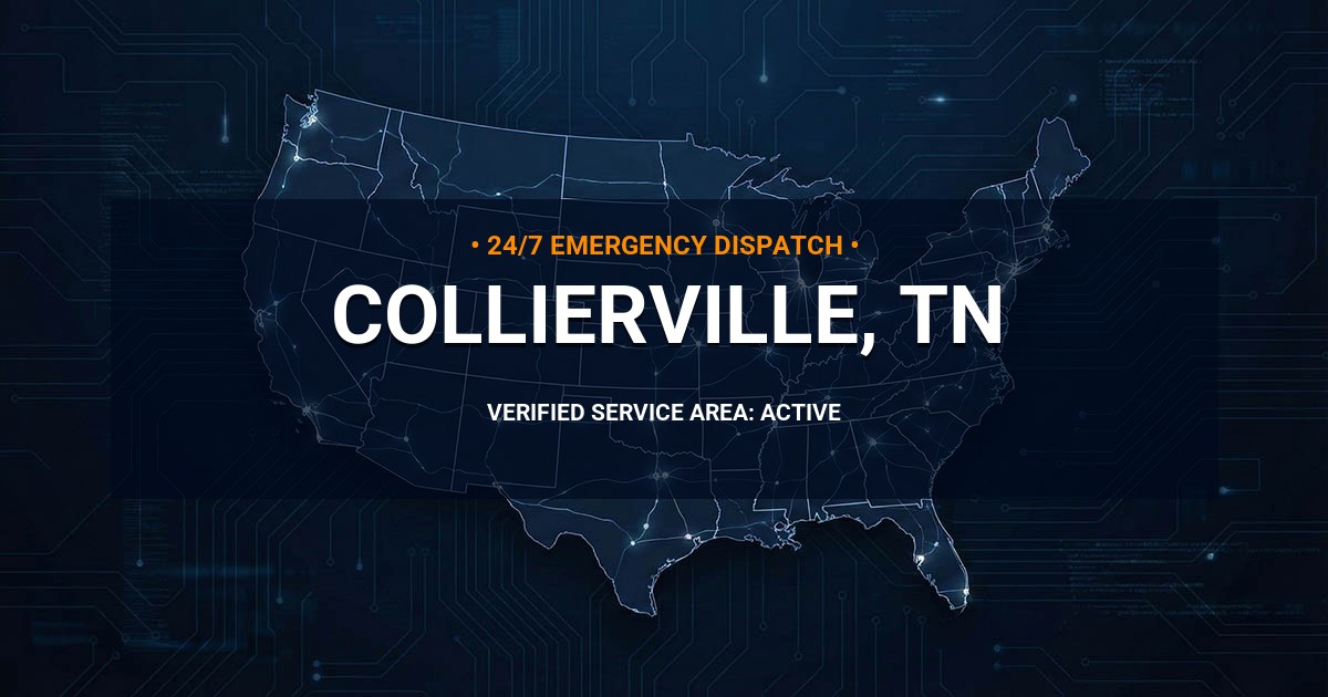 Emergency Plumbing Dispatch Map for Plumbing Services: Collierville, TN