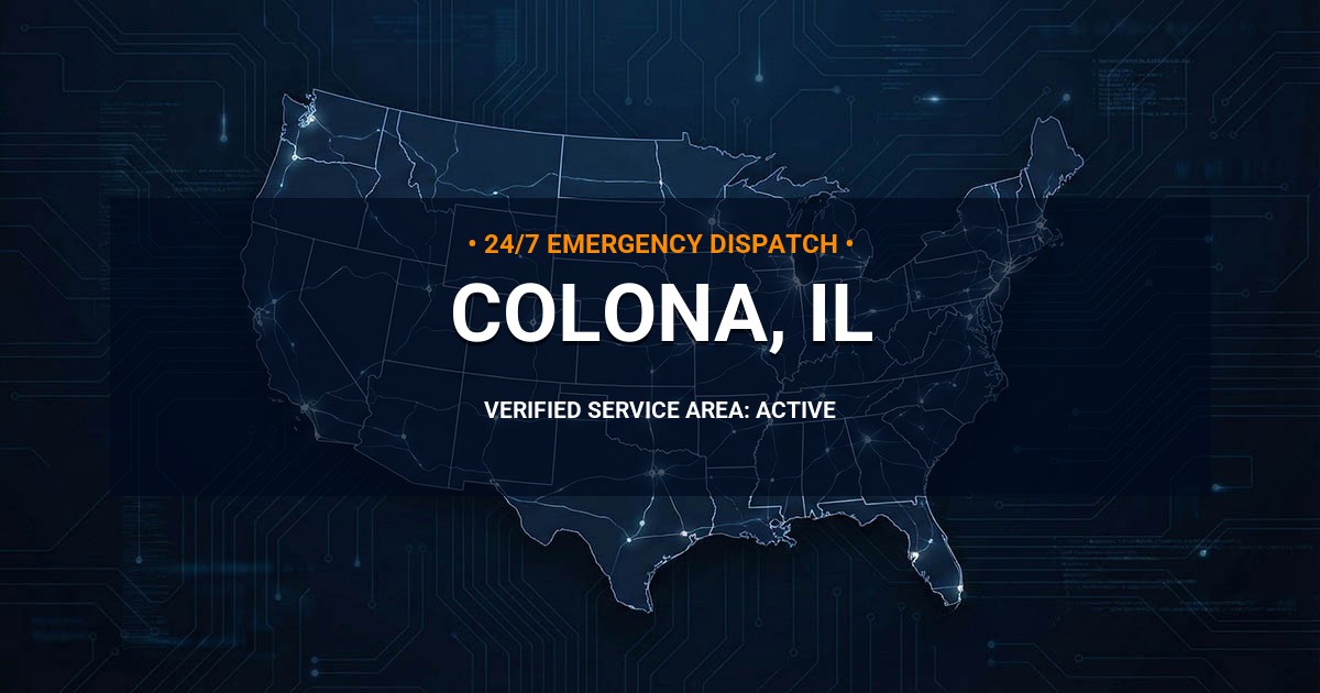 Emergency Plumbing Dispatch Map for Plumbing Services: Colona, IL