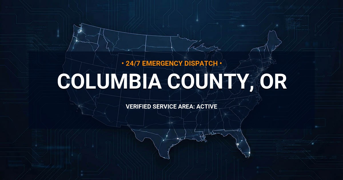 Emergency Plumbing Dispatch Map for Columbia County Plumbing Logistics