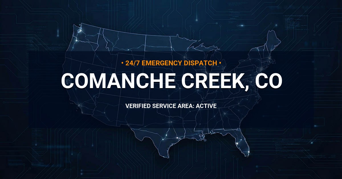 Emergency Plumbing Dispatch Map for Plumbing Services: Comanche Creek, CO