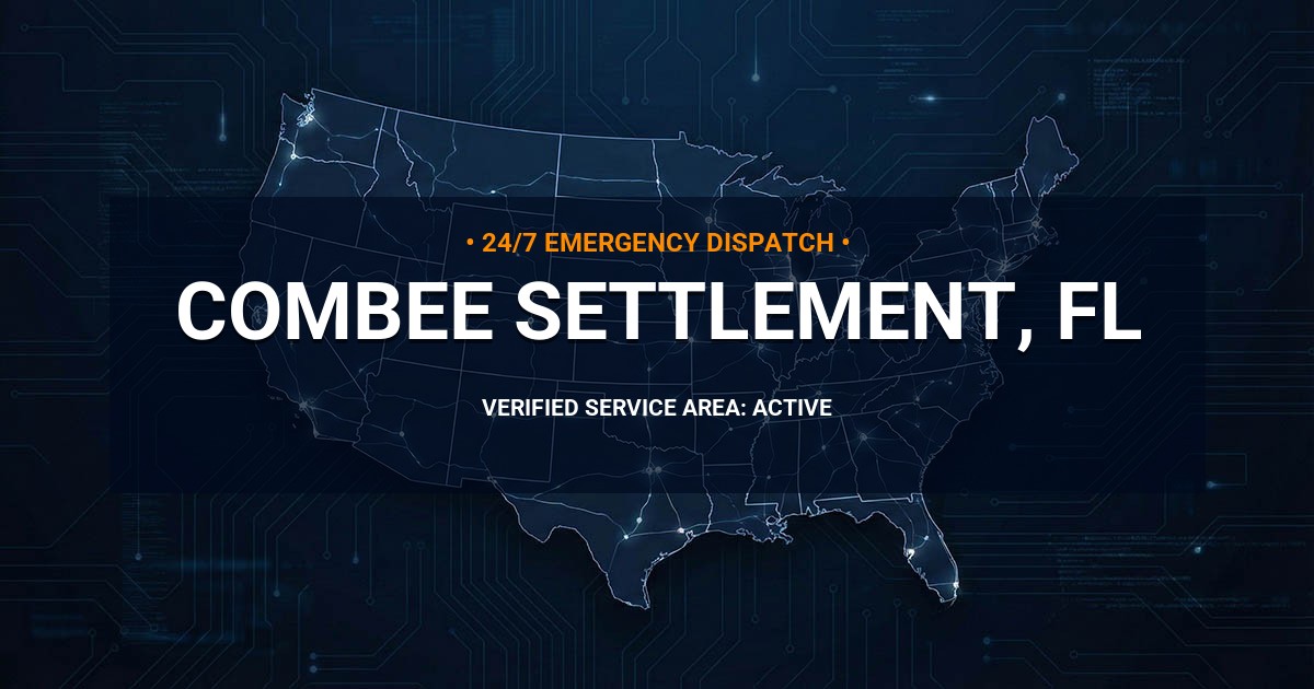 Emergency Plumbing Dispatch Map for Plumbing Services: Combee Settlement, FL
