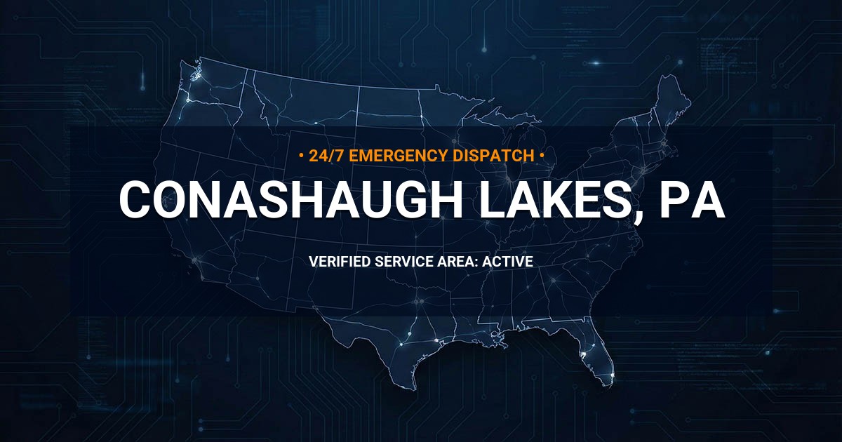Emergency Plumbing Dispatch Map for Plumbing Services: Conashaugh Lakes, PA