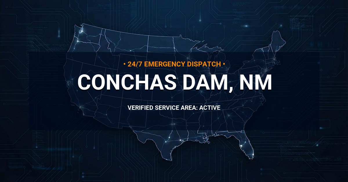 Emergency Plumbing Dispatch Map for Plumbing Services: Conchas Dam, NM