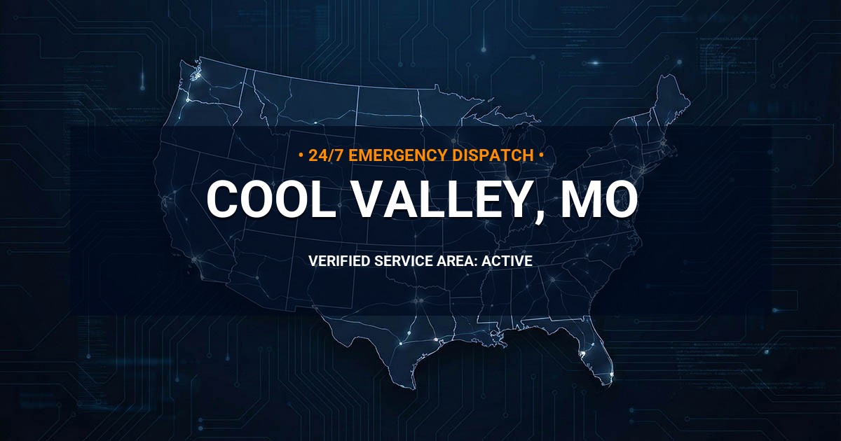Emergency Plumbing Dispatch Map for Plumbing Services: Cool Valley, MO