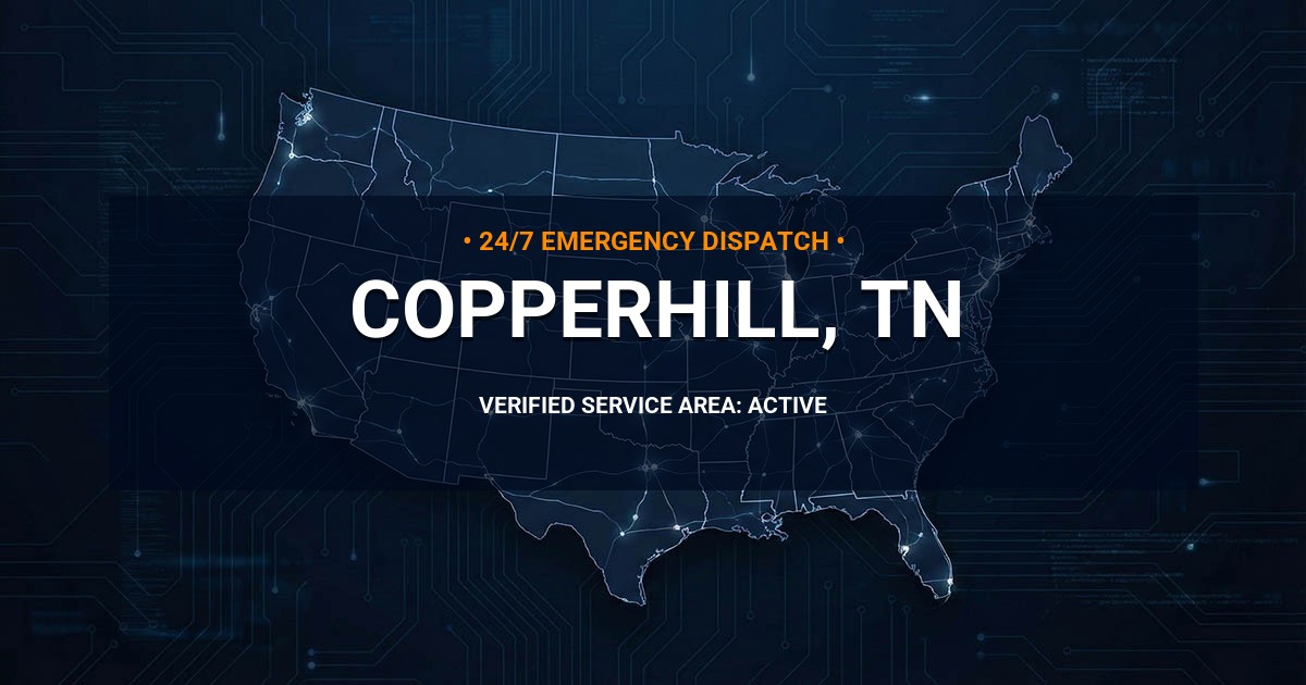 Emergency Plumbing Dispatch Map for Plumbing Services: Copperhill, TN
