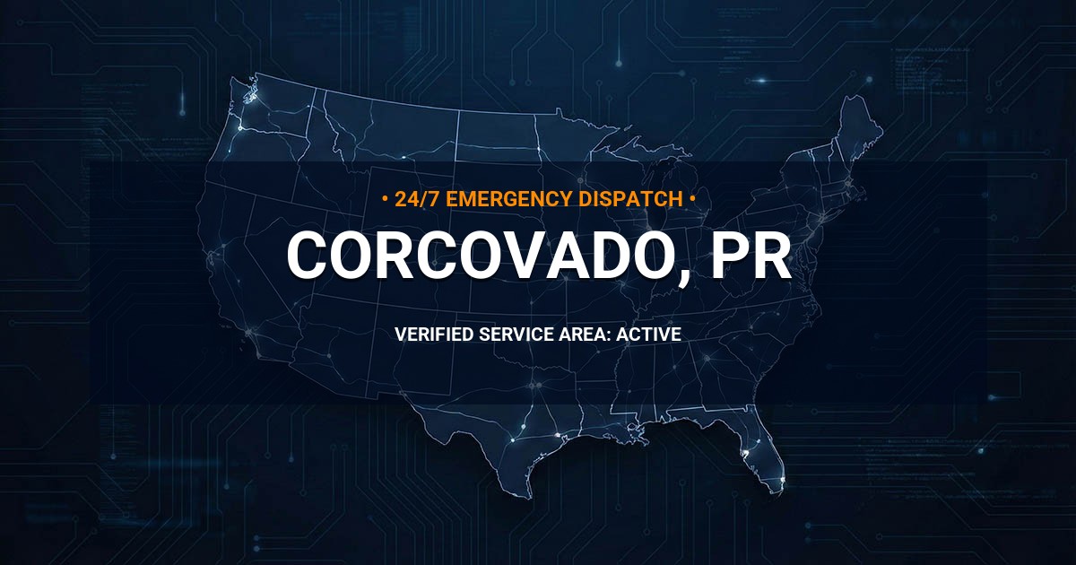 Emergency Plumbing Dispatch Map for Plumbing Services: Corcovado, PR