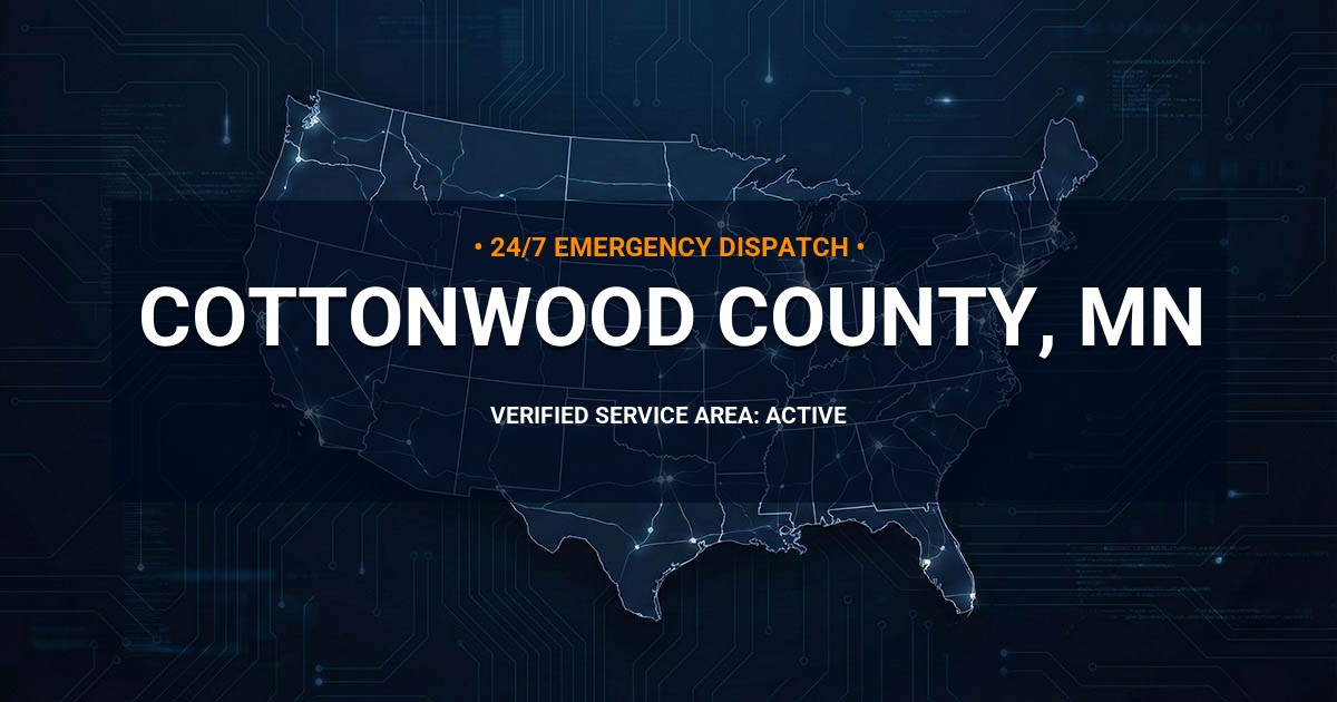 Emergency Plumbing Dispatch Map for Cottonwood County Plumbing Logistics