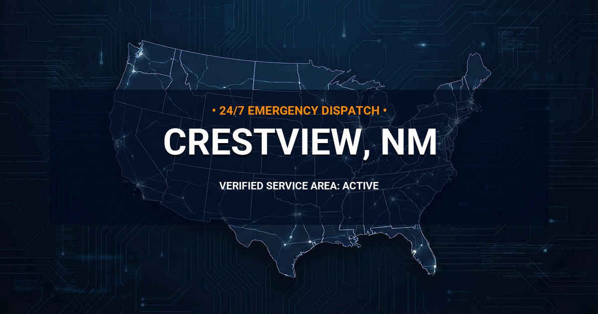 Emergency Plumbing Dispatch Map for Plumbing Services: Crestview, NM