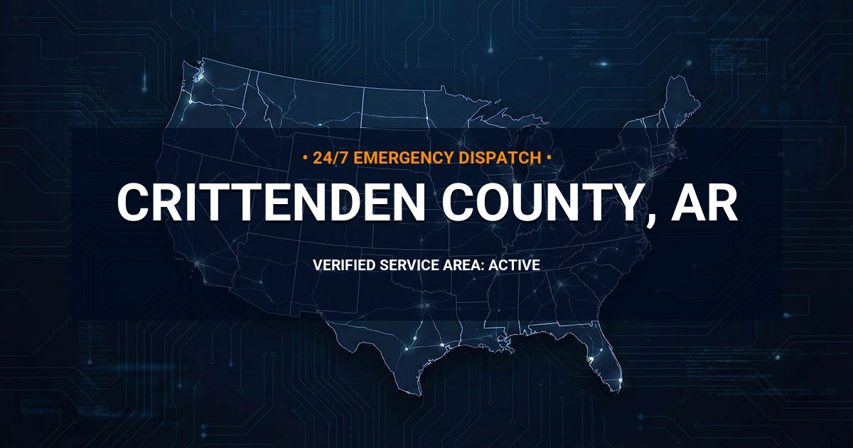 Emergency Plumbing Dispatch Map for Crittenden County Plumbing Logistics