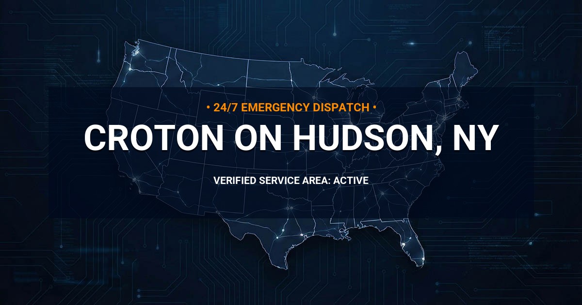Emergency Plumbing Dispatch Map for Plumbing Services: Croton-on-Hudson, NY