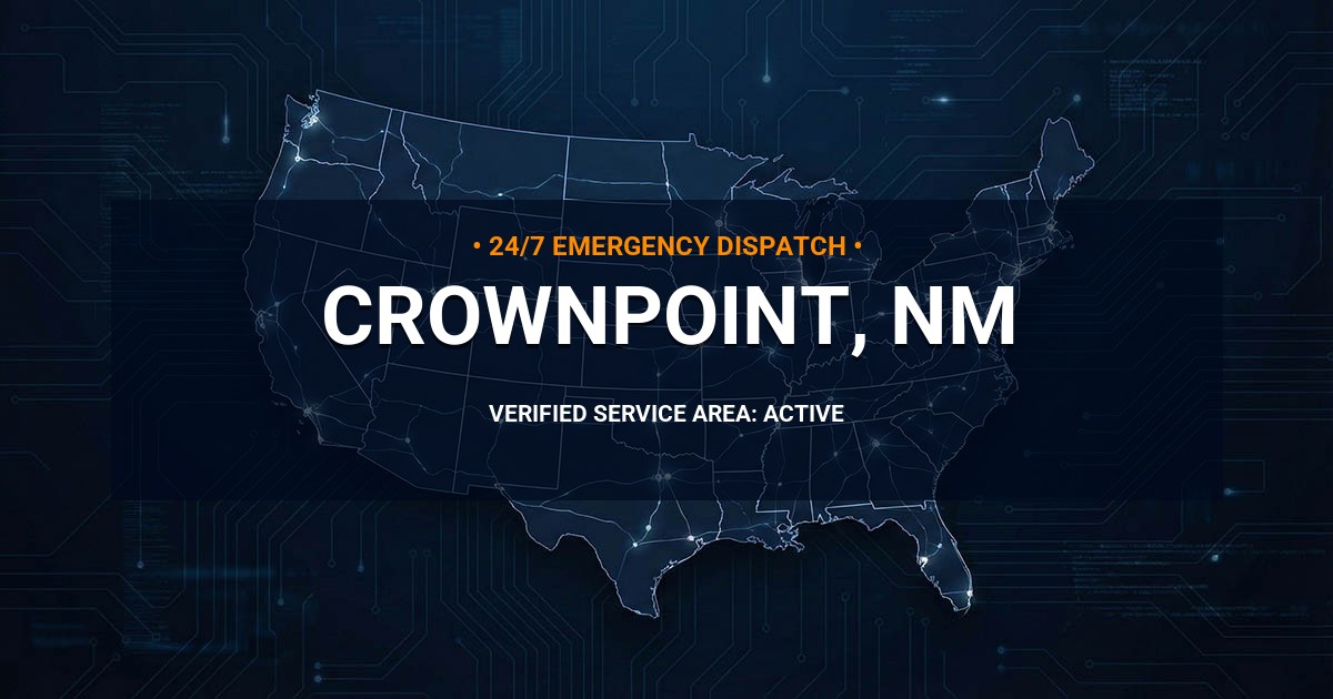 Emergency Plumbing Dispatch Map for Plumbing Services: Crownpoint, NM