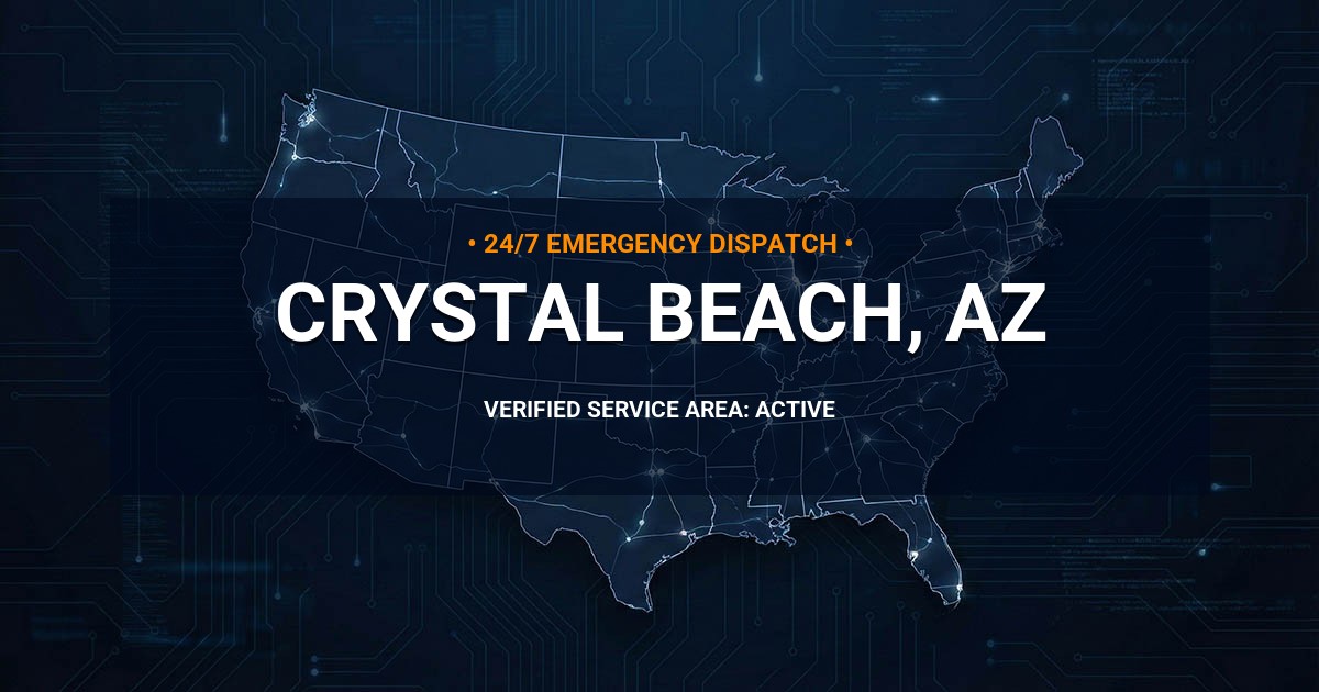 Emergency Plumbing Dispatch Map for Plumbing Services: Crystal Beach, AZ