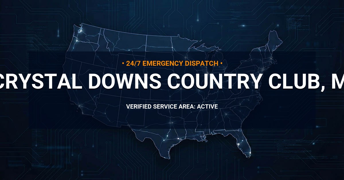 Emergency Plumbing Dispatch Map for Plumbing Services: Crystal Downs Country Club, MI