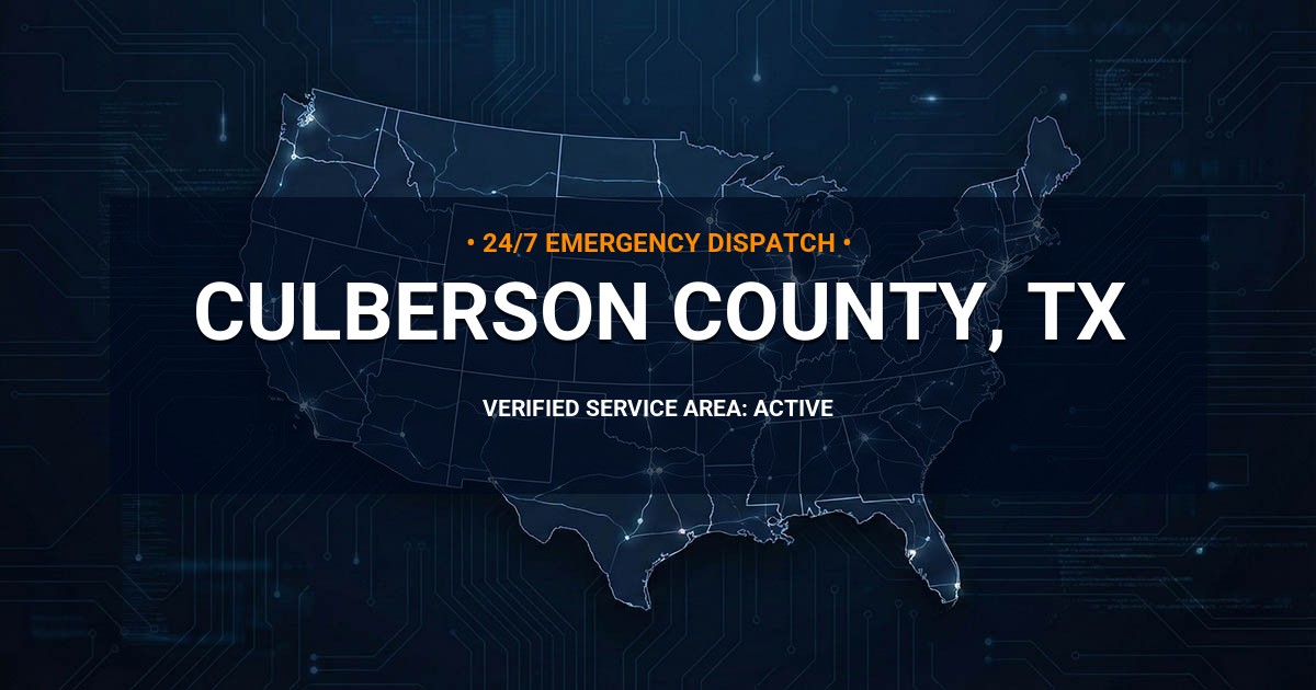 Emergency Plumbing Dispatch Map for Culberson County Plumbing Logistics