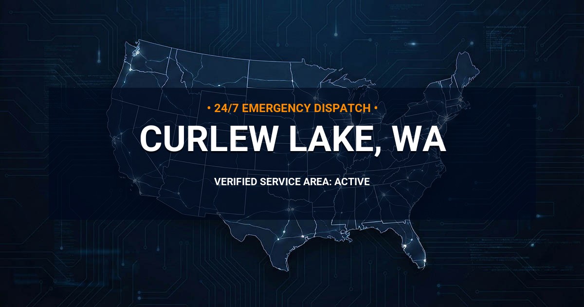 Emergency Plumbing Dispatch Map for Plumbing Services: Curlew Lake, WA