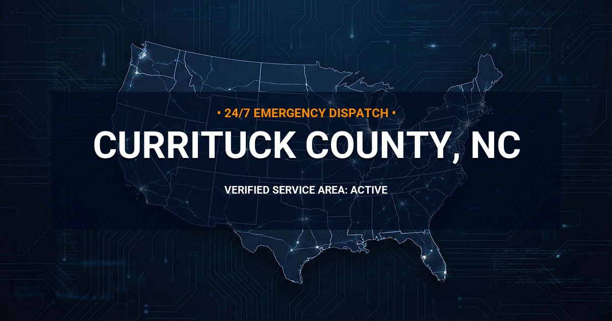 Emergency Plumbing Dispatch Map for Currituck County Plumbing Logistics