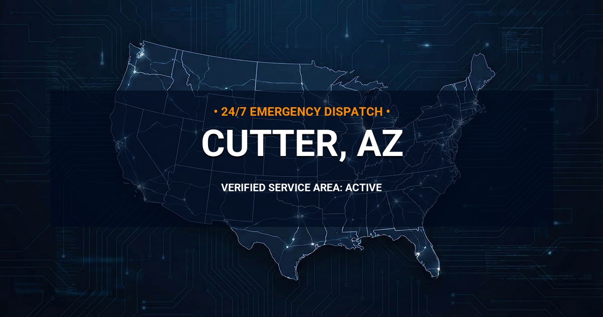 Emergency Plumbing Dispatch Map for Plumbing Services: Cutter, AZ