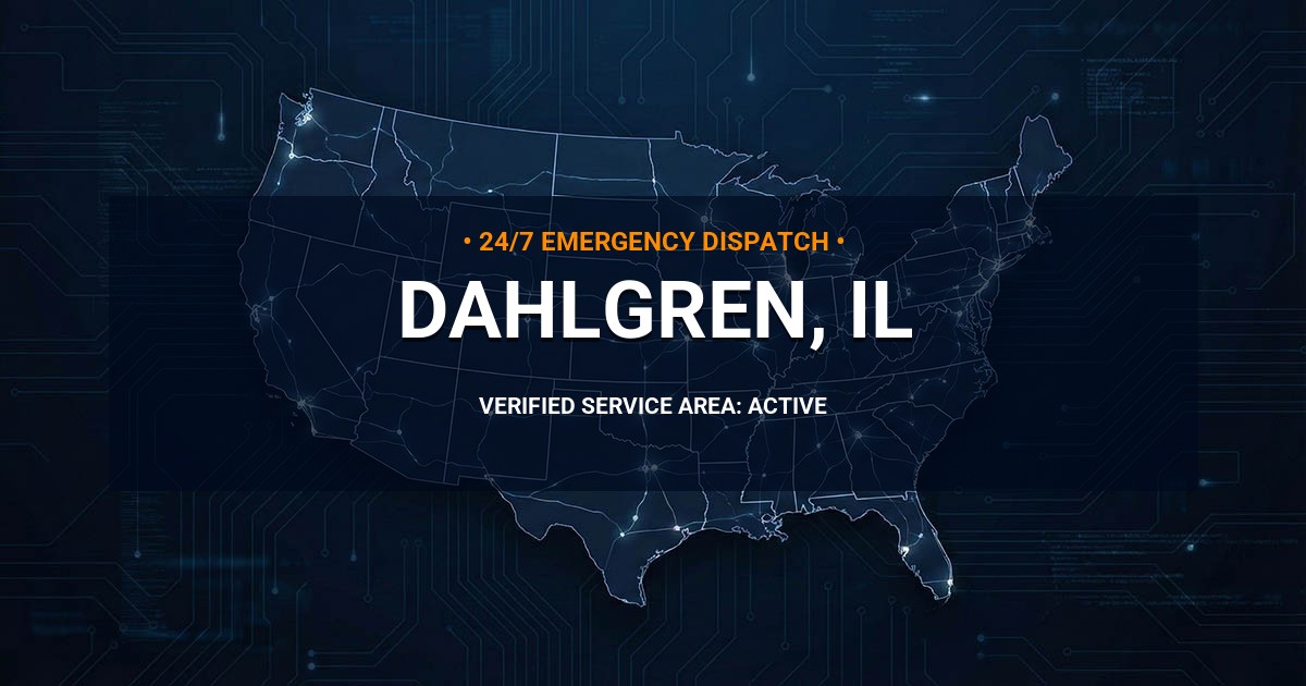 Emergency Plumbing Dispatch Map for Plumbing Services: Dahlgren, IL