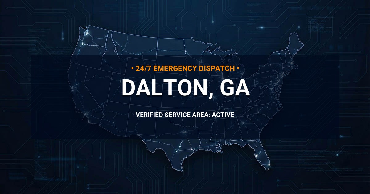 Emergency Plumbing Dispatch Map for Plumbing Services: Dalton, GA