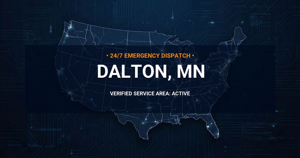 Emergency Plumbing Dispatch Map for Plumbing Services: Dalton, MN