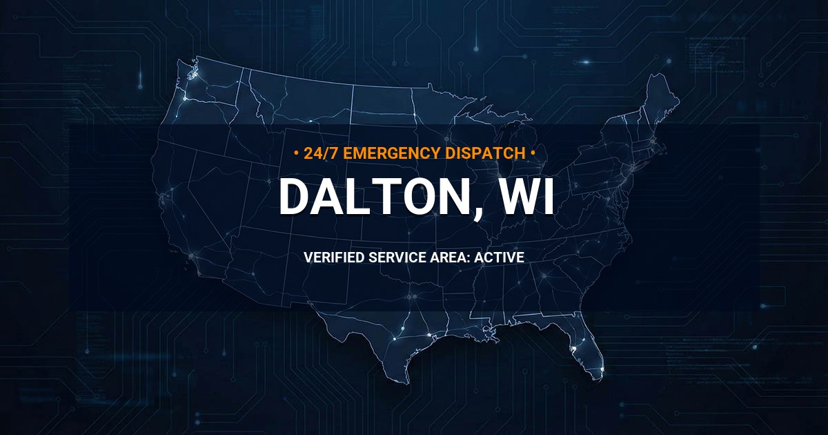 Emergency Plumbing Dispatch Map for Plumbing Services: Dalton, WI