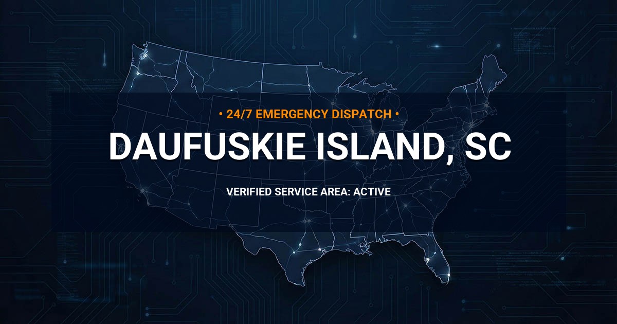 Emergency Plumbing Dispatch Map for Plumbing Services: Daufuskie Island, SC