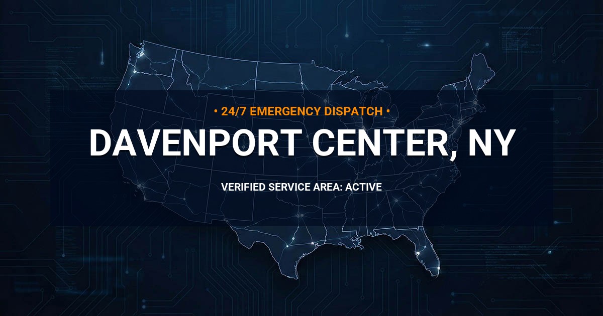 Emergency Plumbing Dispatch Map for Plumbing Services: Davenport Center, NY
