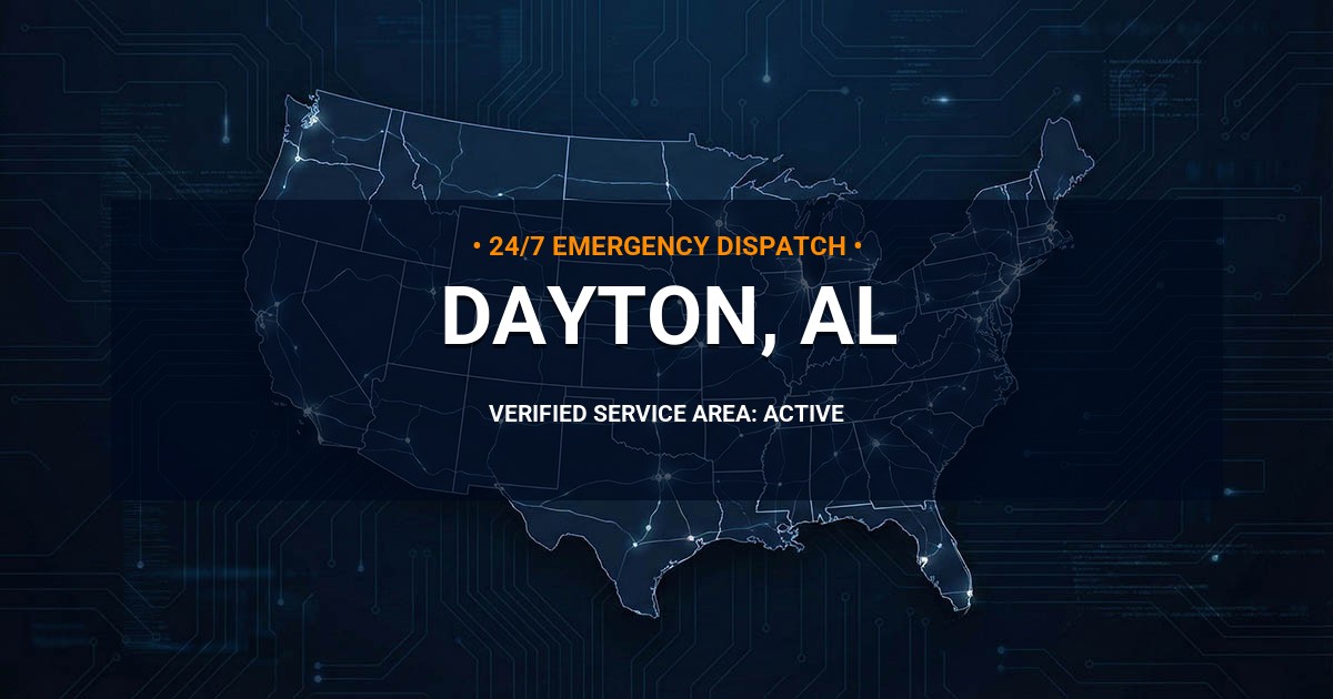 Emergency Plumbing Dispatch Map for Plumbing Services: Dayton, AL