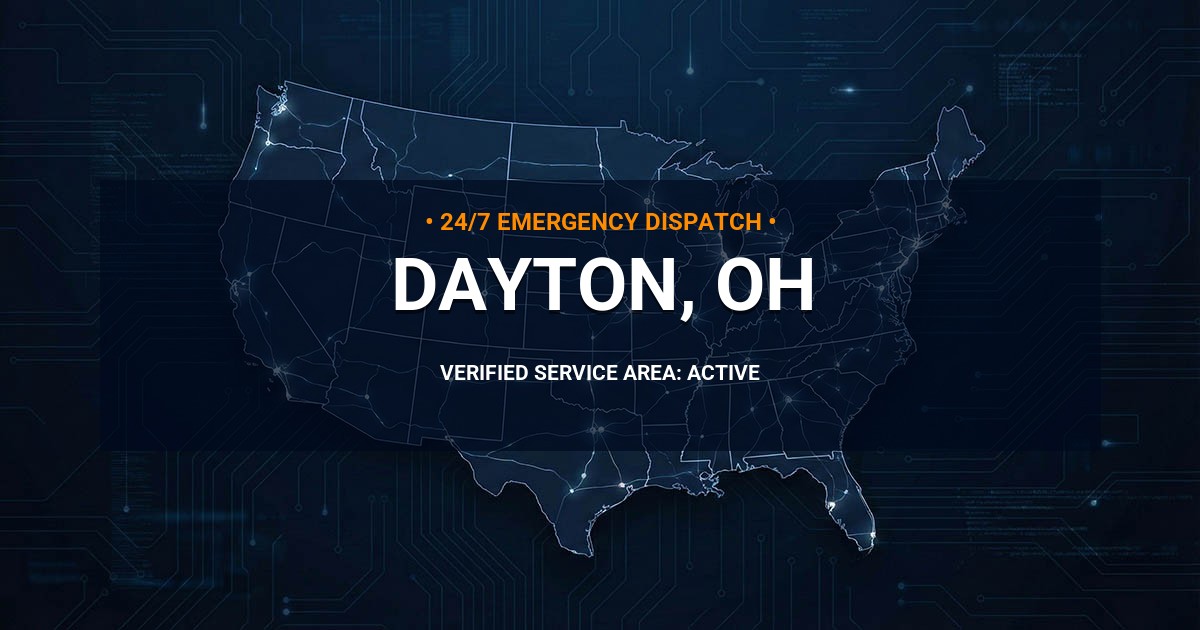 Emergency Plumbing Dispatch Map for Plumbing Services: Dayton, OH