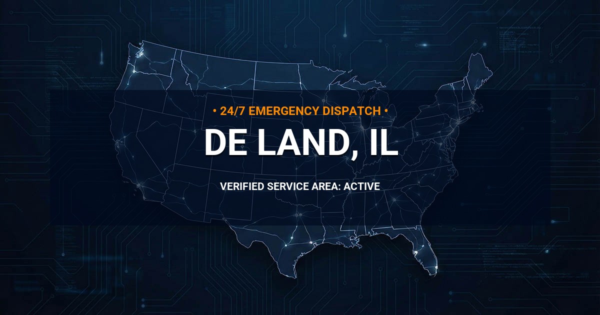 Emergency Plumbing Dispatch Map for Plumbing Services: De Land, IL