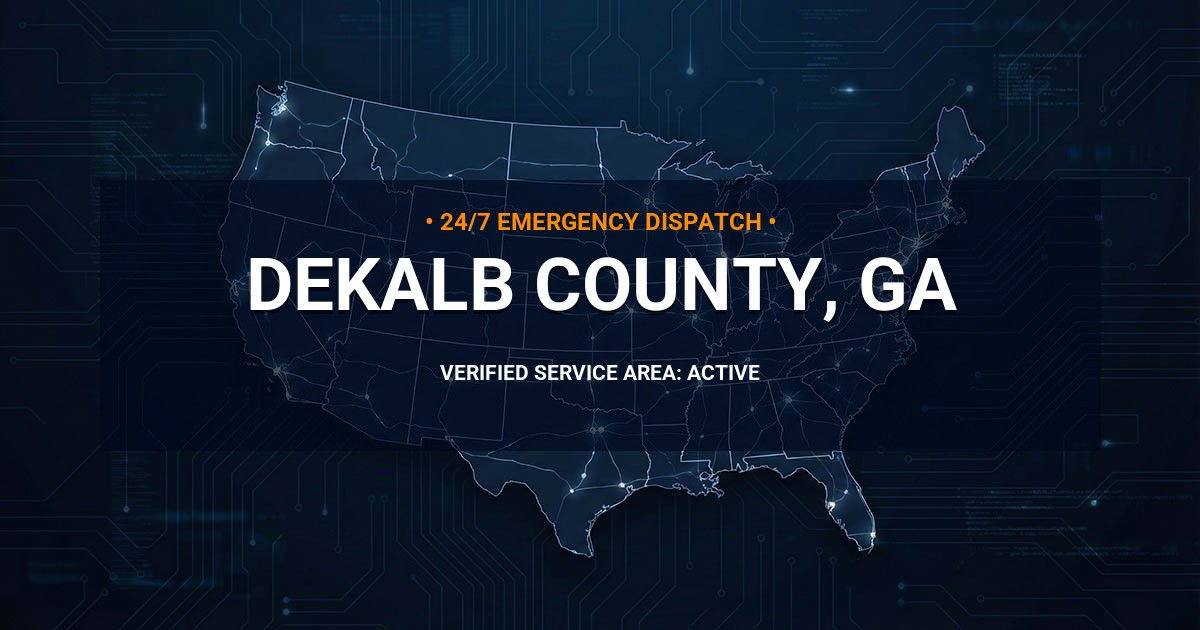 Emergency Plumbing Dispatch Map for DeKalb County Plumbing Logistics