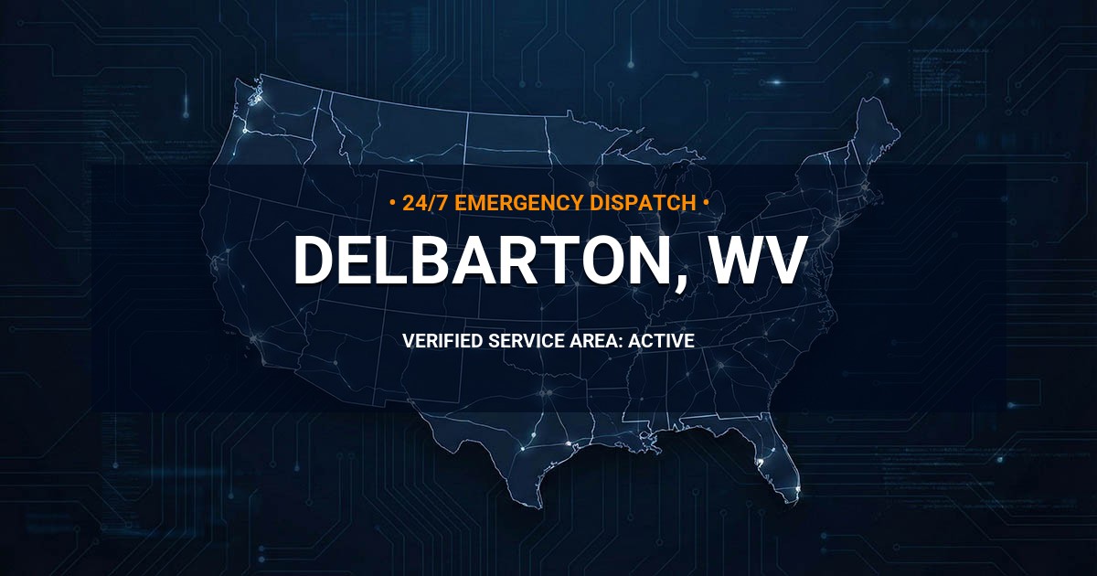 Emergency Plumbing Dispatch Map for Plumbing Services: Delbarton, WV