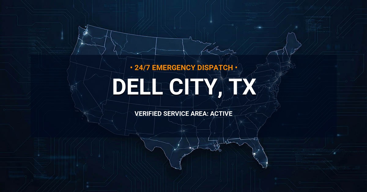 Emergency Plumbing Dispatch Map for Plumbing Services: Dell City, TX