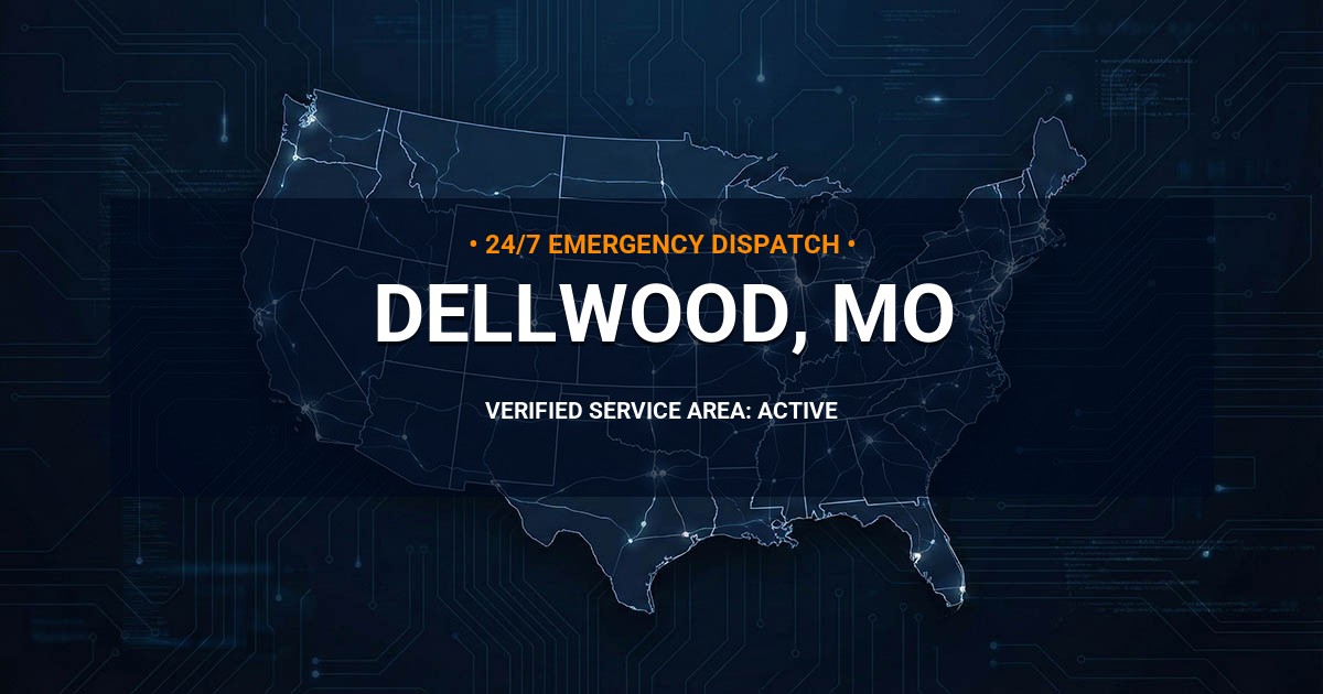 Emergency Plumbing Dispatch Map for Plumbing Services: Dellwood, MO