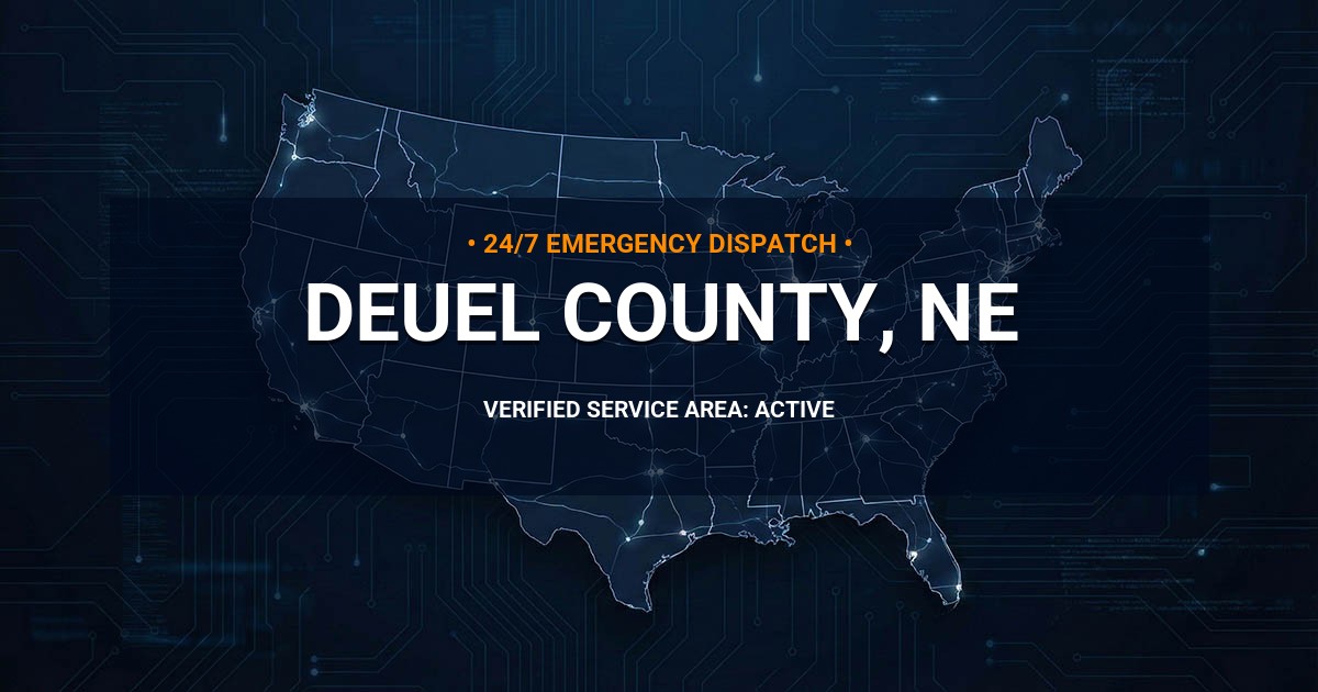 Emergency Plumbing Dispatch Map for Deuel County Plumbing Logistics