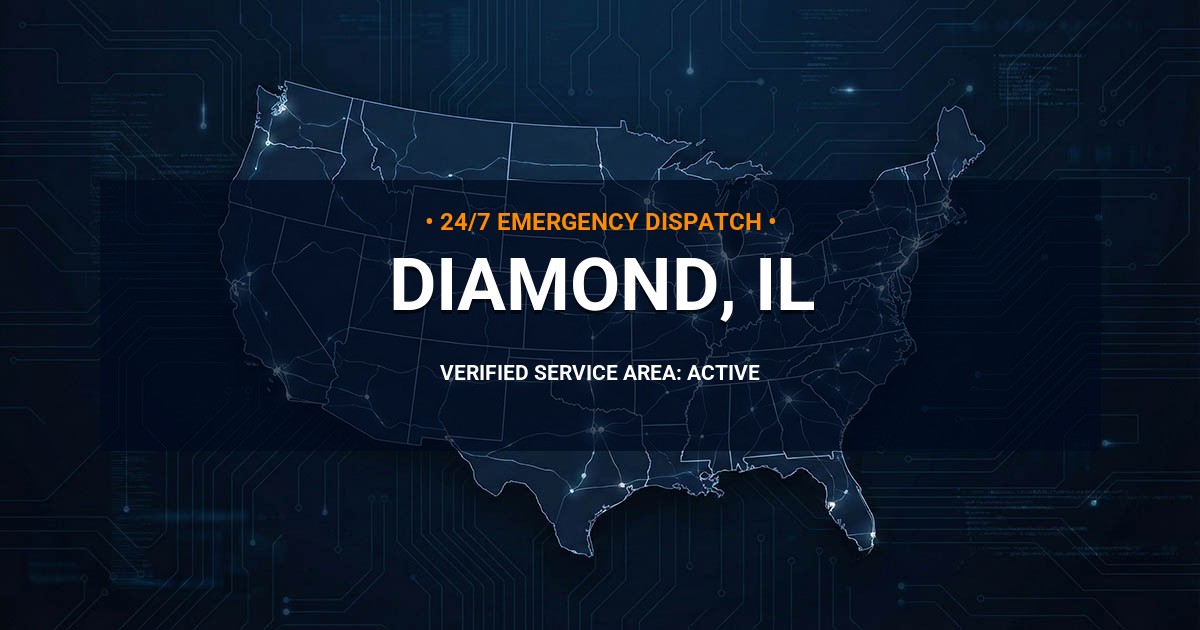 Emergency Plumbing Dispatch Map for Plumbing Services: Diamond, IL