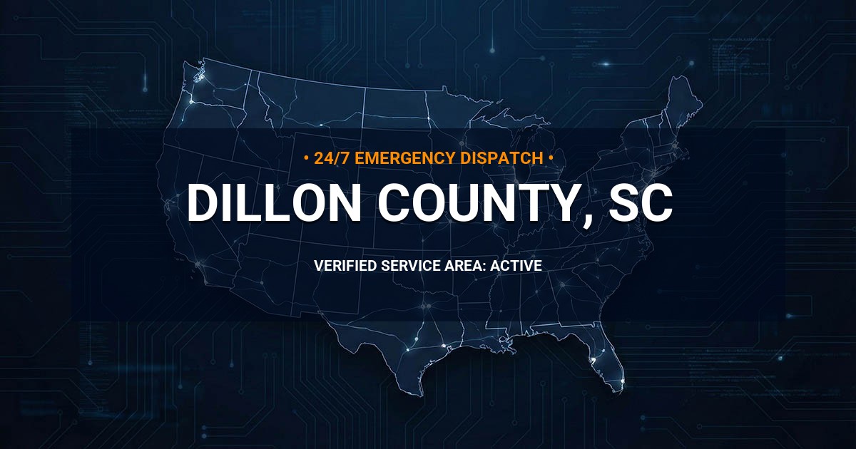 Emergency Plumbing Dispatch Map for Dillon County Plumbing Logistics