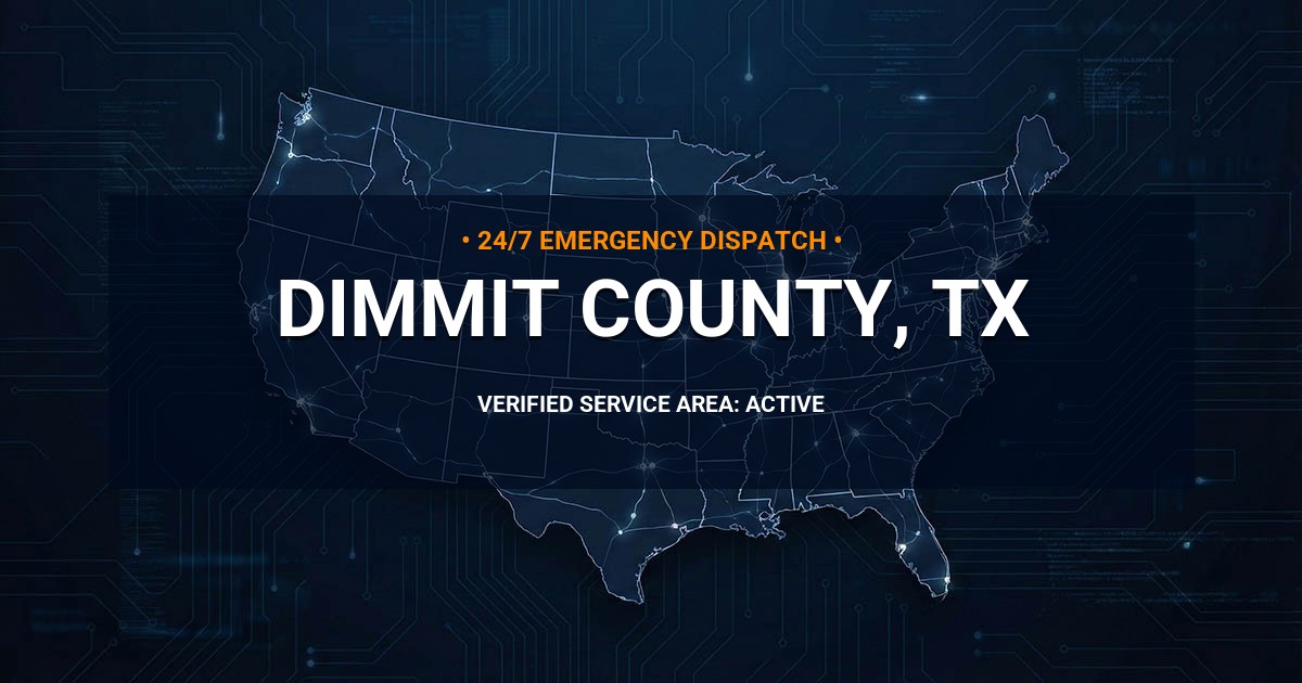 Emergency Plumbing Dispatch Map for Dimmit County Plumbing Logistics